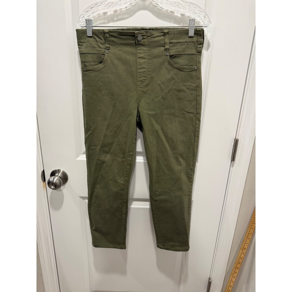 Liverpool Womens Gia Glider Ankle Pants Green Aloe 10/30 Petite